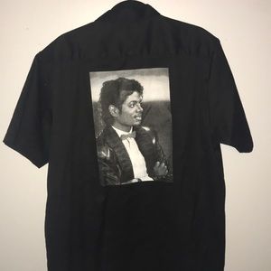 Supreme Black button down Men’s XL Michael Jackson